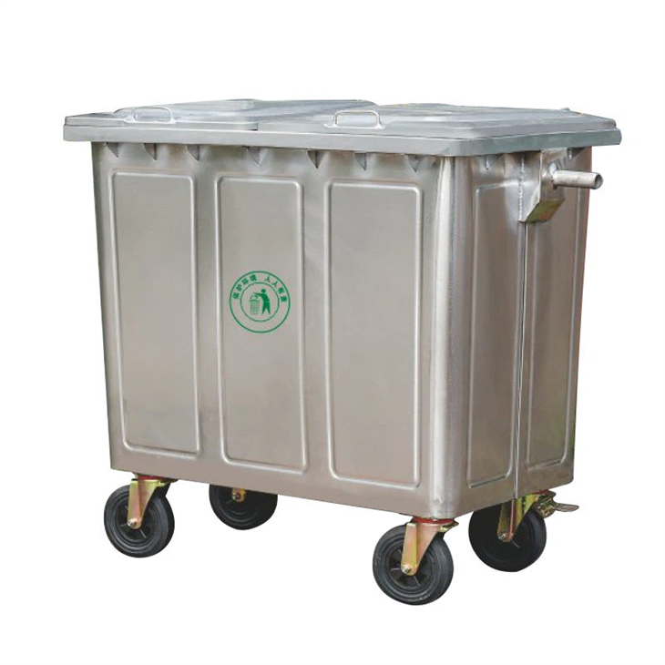Galvanization Wheeled Recycling Garbage Bin
