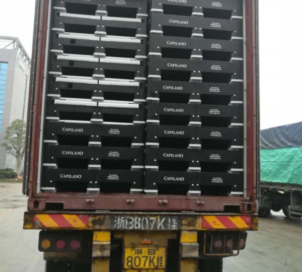 Euro plastic pallet boxes ready for international shipment in container Euro plastic pallet boxes ready for international shipment in container