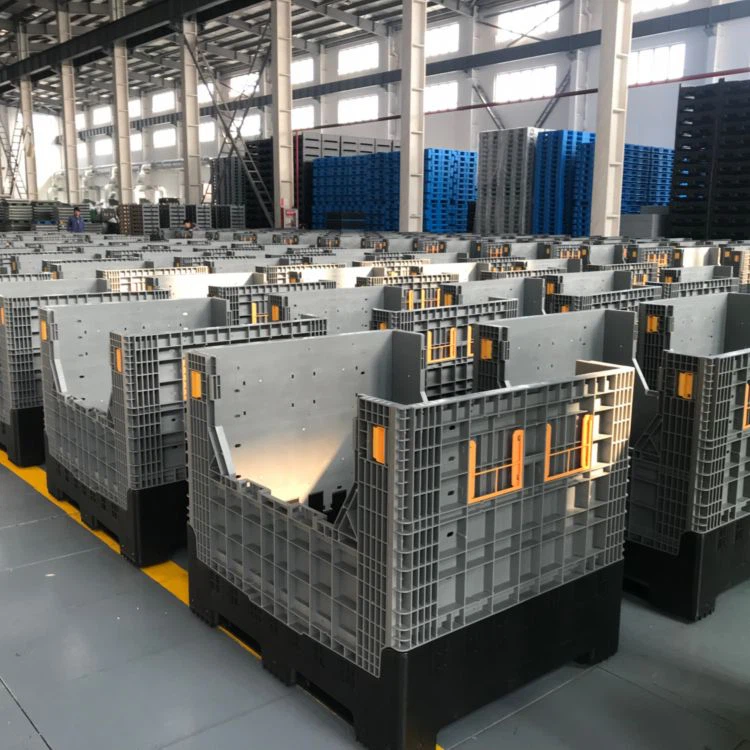 collapsible euro plastic pallet box in warehouse collapsible euro plastic pallet box in warehouse