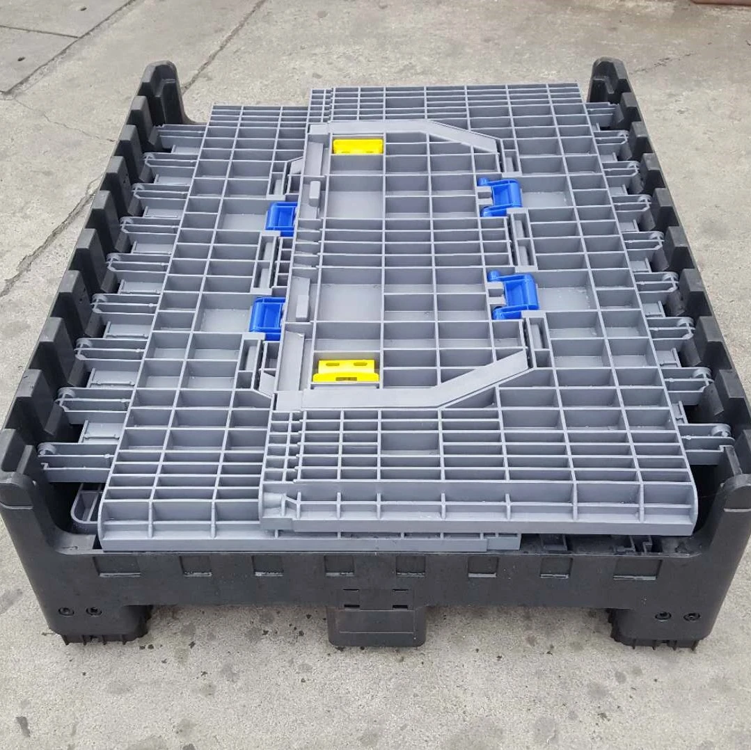 Collapsible-Bulk-Container-With-Lid_Top-View_Lid-Lock-Mechanism Collapsible-Bulk-Container-With-Lid_Top-View_Lid-Lock-Mechanism