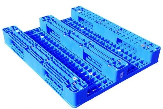 Three-Skids-Grid-Deck-Pallet-Top-View Three-Skids-Grid-Deck-Pallet-Top-View