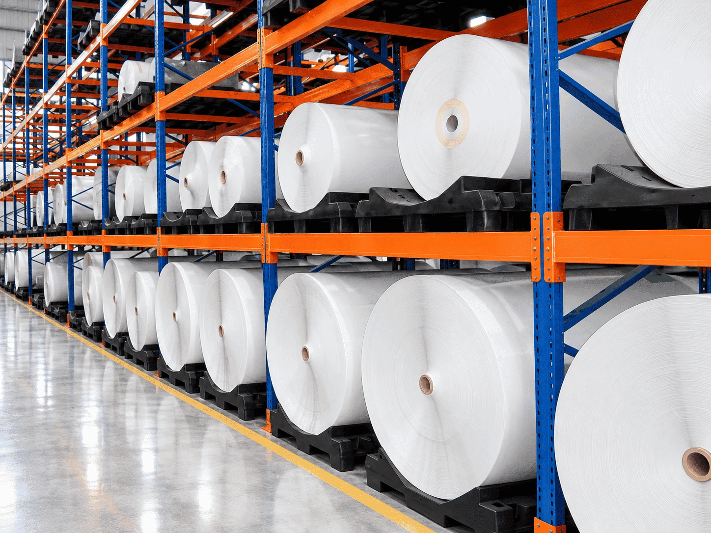 black-plastic-roll-pallet-paper-roll-warehouse-racking black-plastic-roll-pallet-paper-roll-warehouse-racking