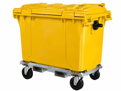 660L Heavy Duty Wheelie Bin With Steel Base