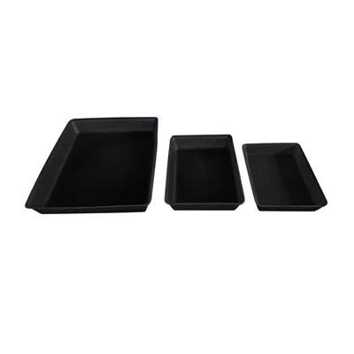 Black Nestable Plastic Drip Tray