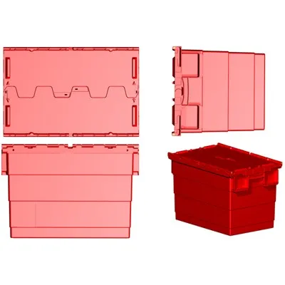 Handled Customized Reusable Attached Lid Totes