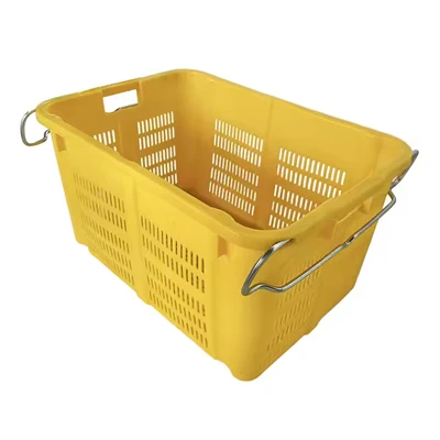 Plastic Nest Grocery Metal Handled Basket