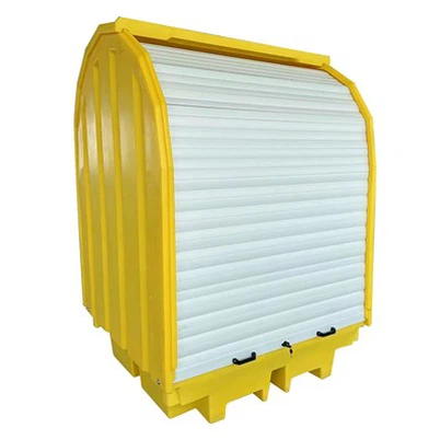 Polyethylene Roll-up Door Drum Depot - 4 Drum