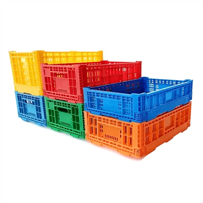 Supermarket Storage Folding Stackable Fruit Vegetable Crate