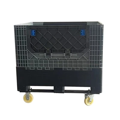 Wheeled Folding Pallet Containers With 4 Drop Door